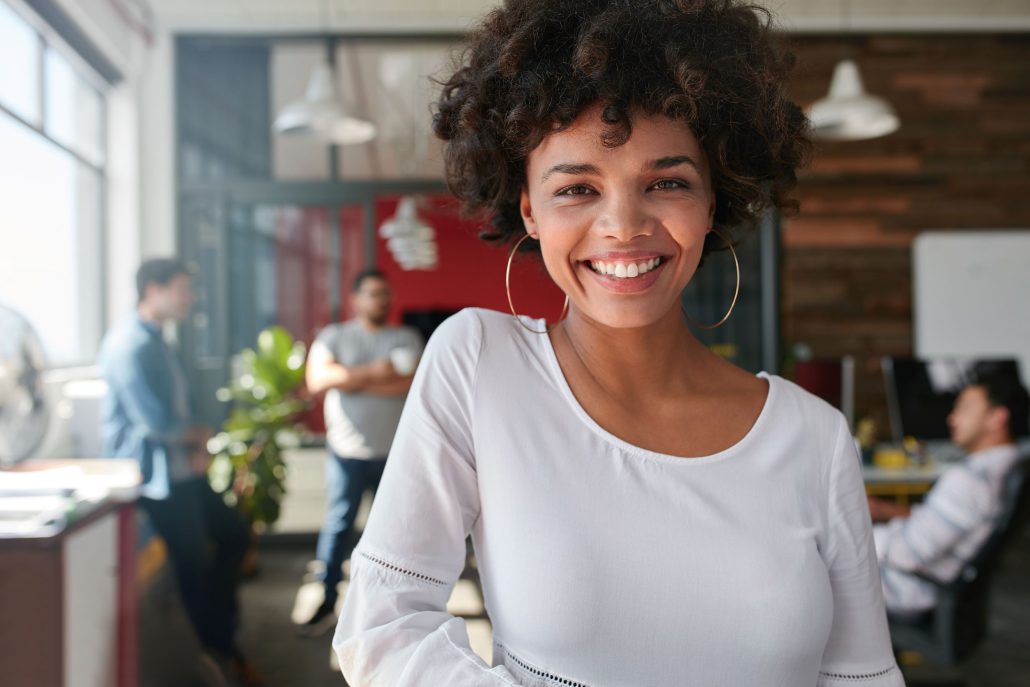 smiling young businesswoman